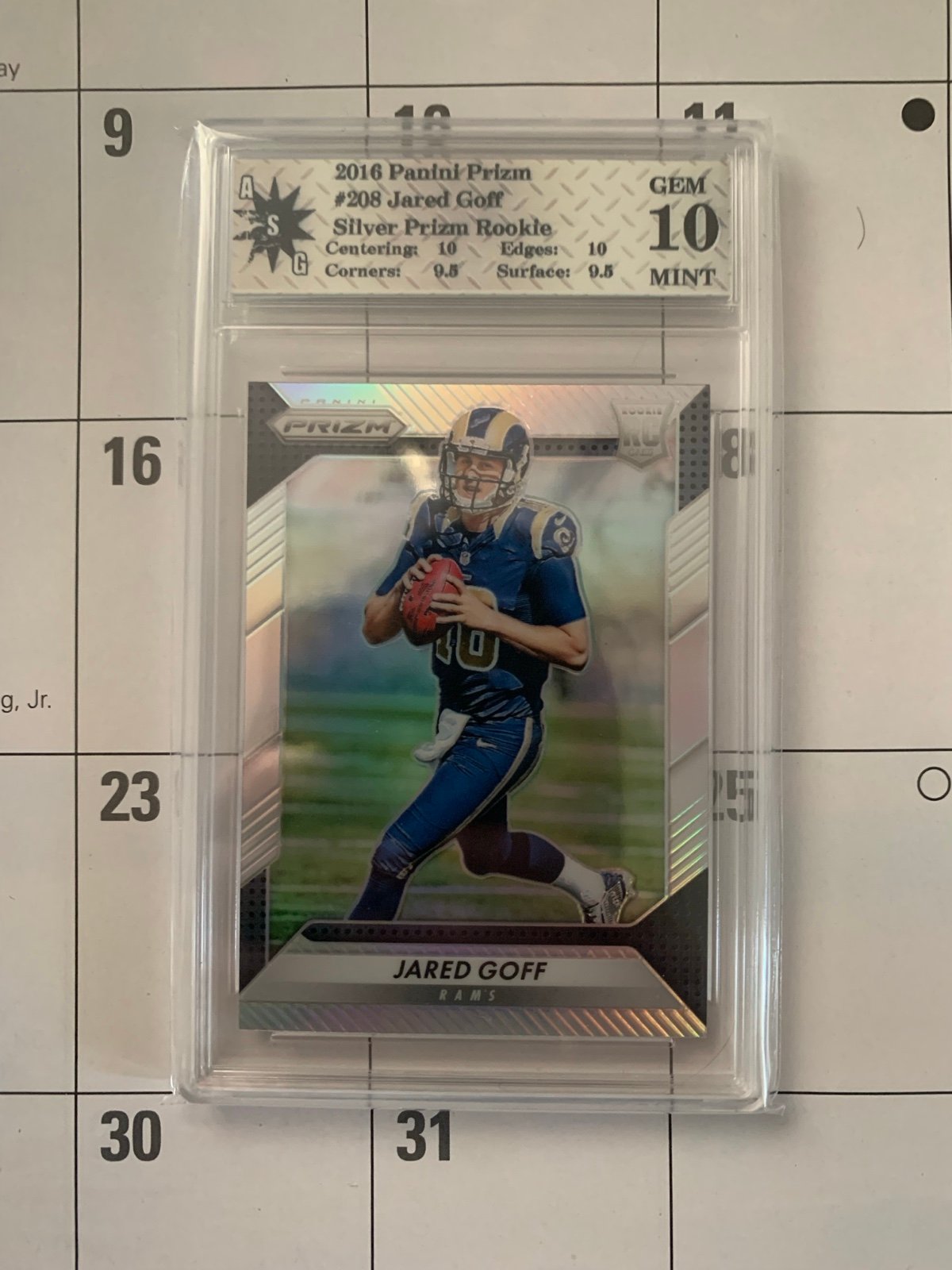 Jared Goff 2016 Panini Prizm Silver Prizm Rookie Card Lions GEM MINT 10
