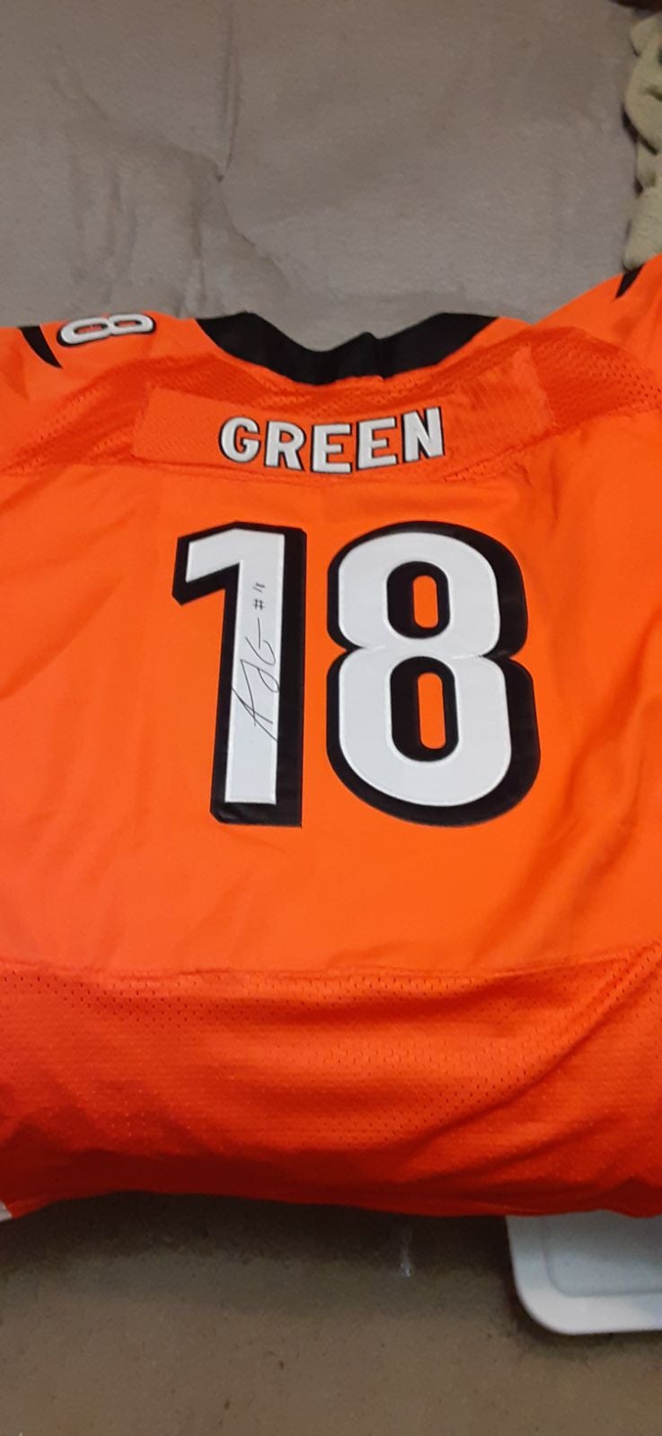 Autographed aj green nike jersey
