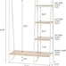 Clothes Rack for Hanging Clothes with 4 Wood Shelves, Freestanding Clothes