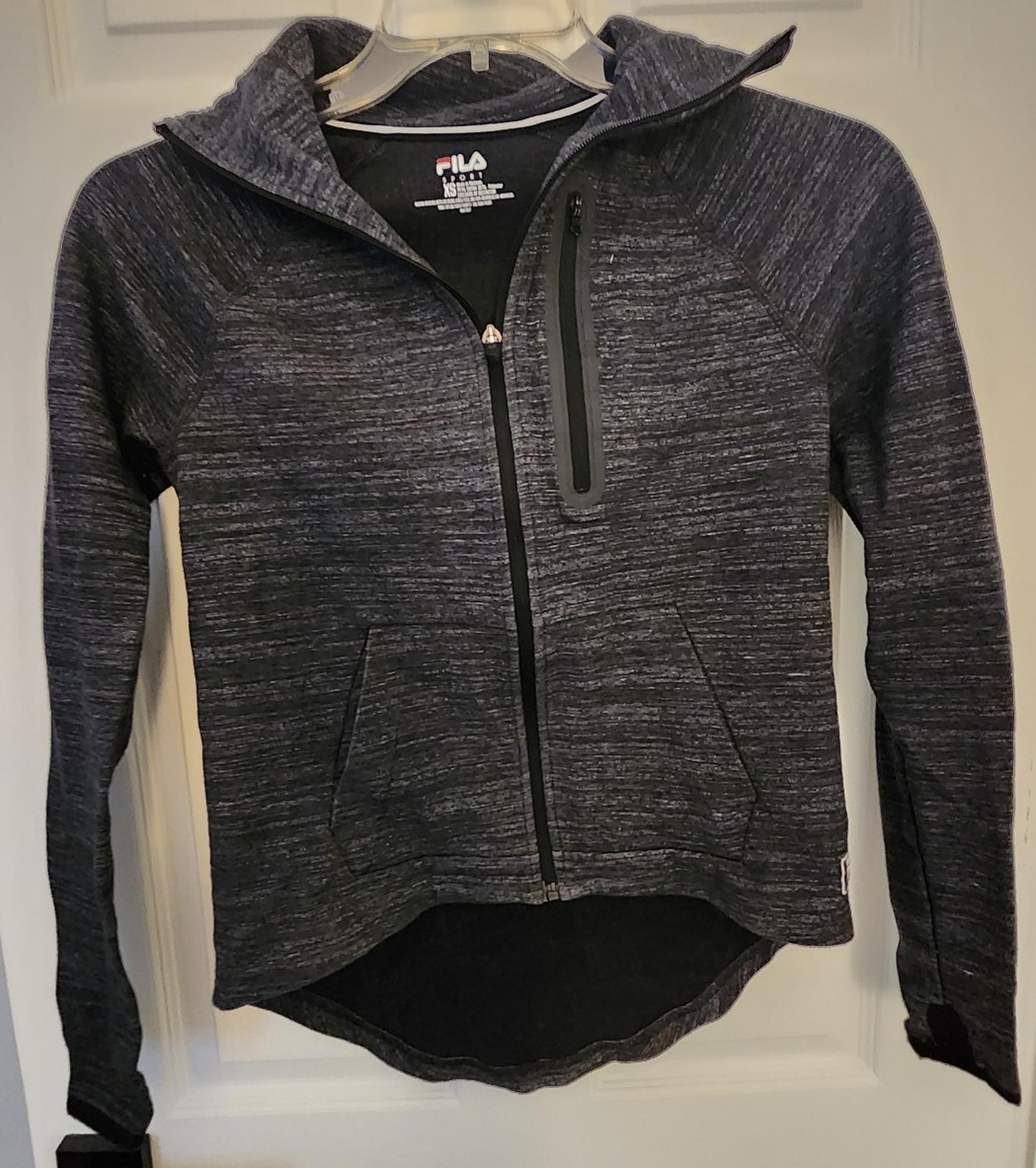NWOT Fila Sport Women's Heather Gray Zip Up Jacket Size XS