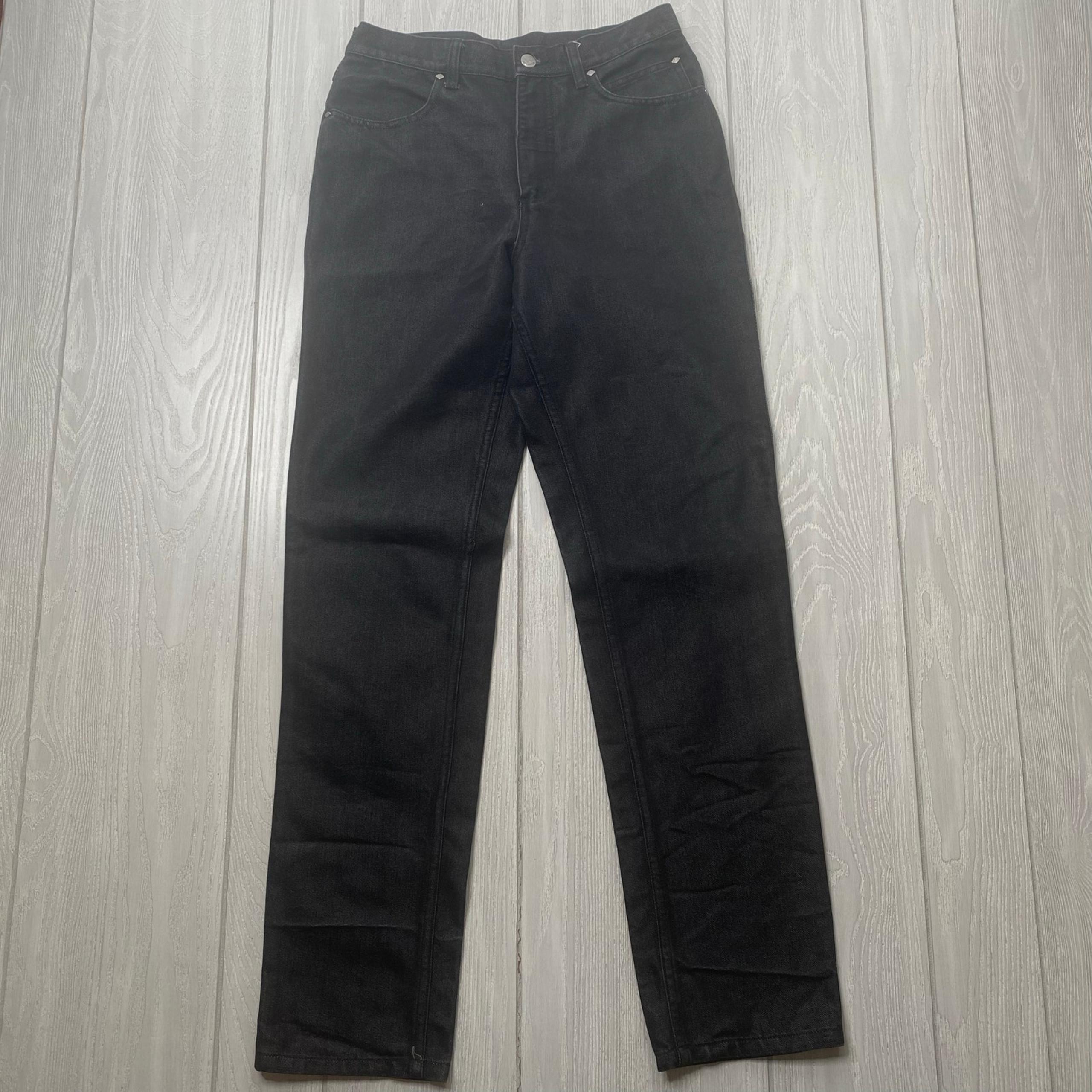 HARLEY DAVIDSON WOMEN'S BLACK RELAXED BOYFRIEND JEANS SIZE 8