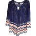 UNITED STATES SWEATERS women's medium knitted blue pink long sleeve tunic shirt