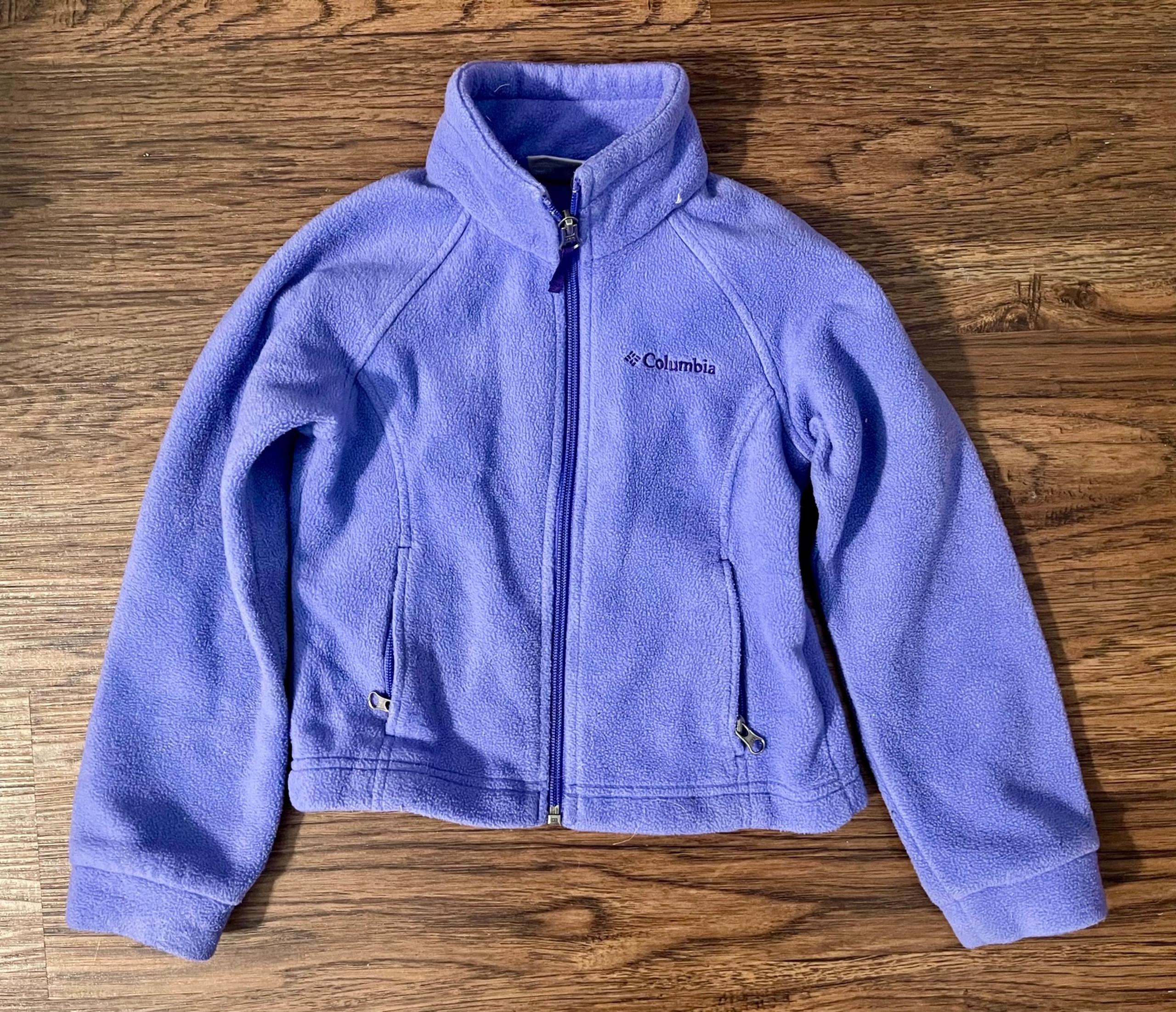XXS 4/5 Toddler Girl Columbia Fleece Zip-up Jacket Coat Purple