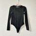 Good American Snakeskin Print Faux Leather Bodysuit Black Women 3 Large