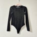 Good American Snakeskin Print Faux Leather Bodysuit Black Women 3 Large