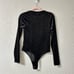Good American Snakeskin Print Faux Leather Bodysuit Black Women 3 Large