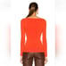 JoosTricot Long Sleeve Scoop Neck Top Sweater in Ferrari Orange Medium NWT