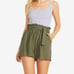 BB Dakota by Steve Madden A Day In The Life Paperbag Waist Olive Green Shorts S