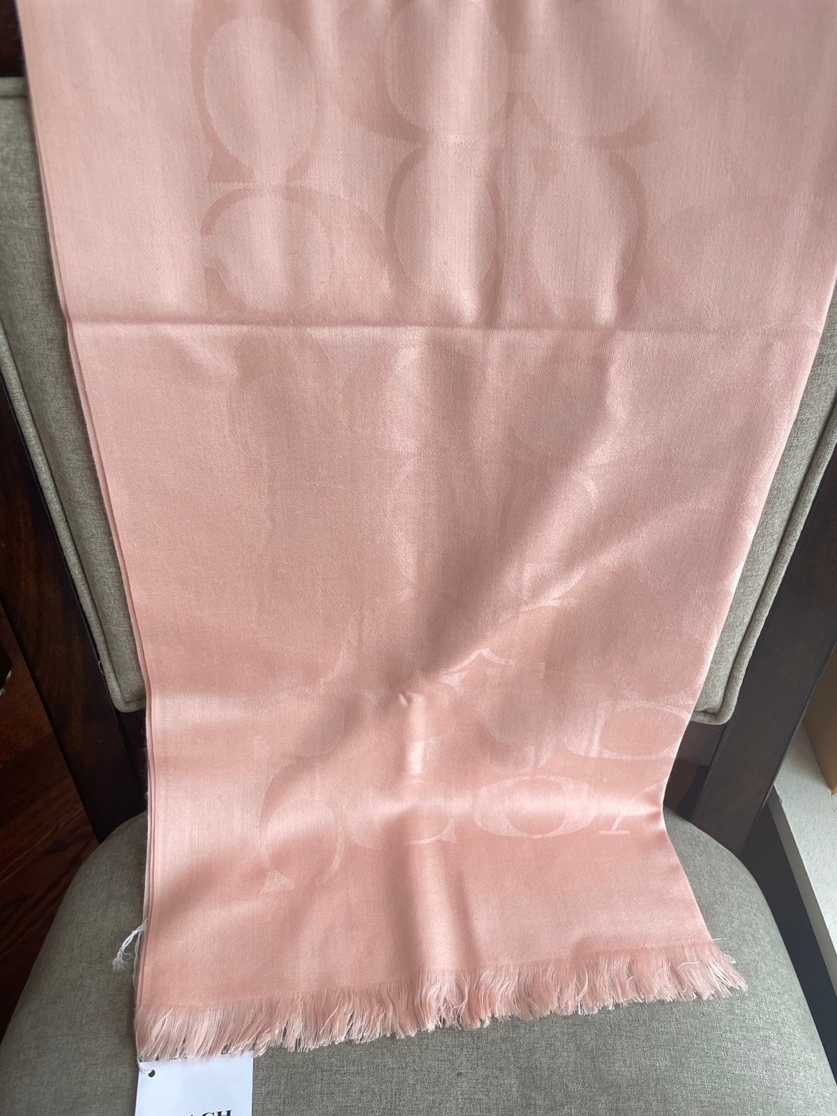 NWT！COACH SIGNATURE WRAP SCARF（COACH CB700）BLUSH 2 fast shipping