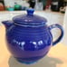 Vintage Cobalt Teapot Approx 7 H 9 W