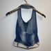 Vintage denim halter top size 38/small excellent condition made in Brazil