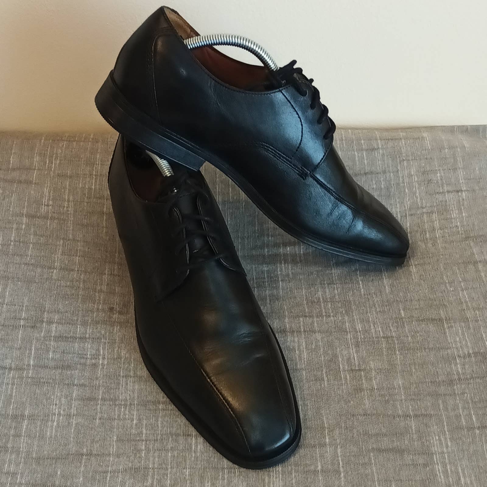 CLARKS GILMAN MODE Men's Black Leather Shoes Size 10.5