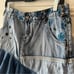 Desigual Women's Eleni Denim Skirt, Denim Patch, Size 32