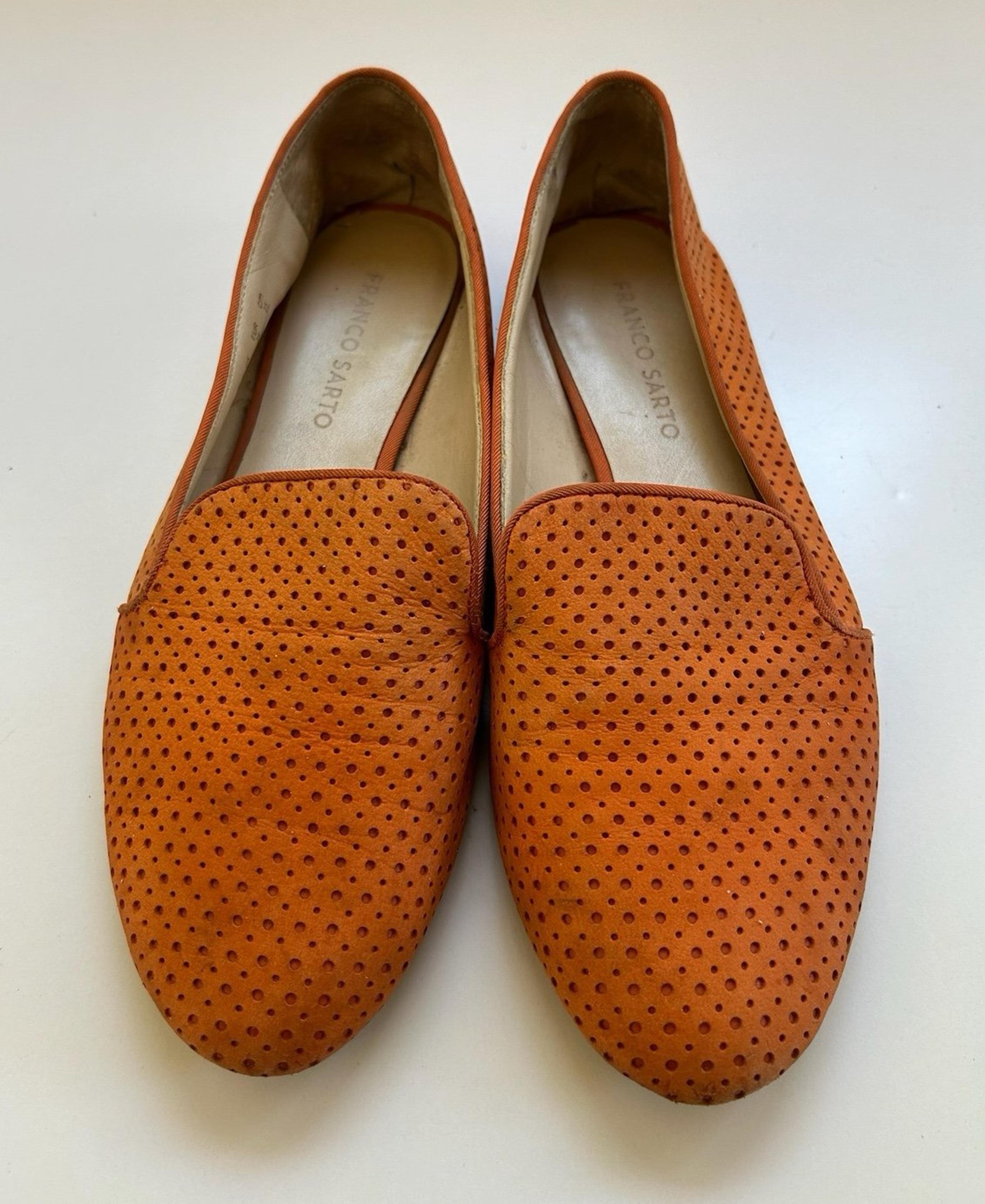 Women’s Franco Sarto Orange Perforated Loafer