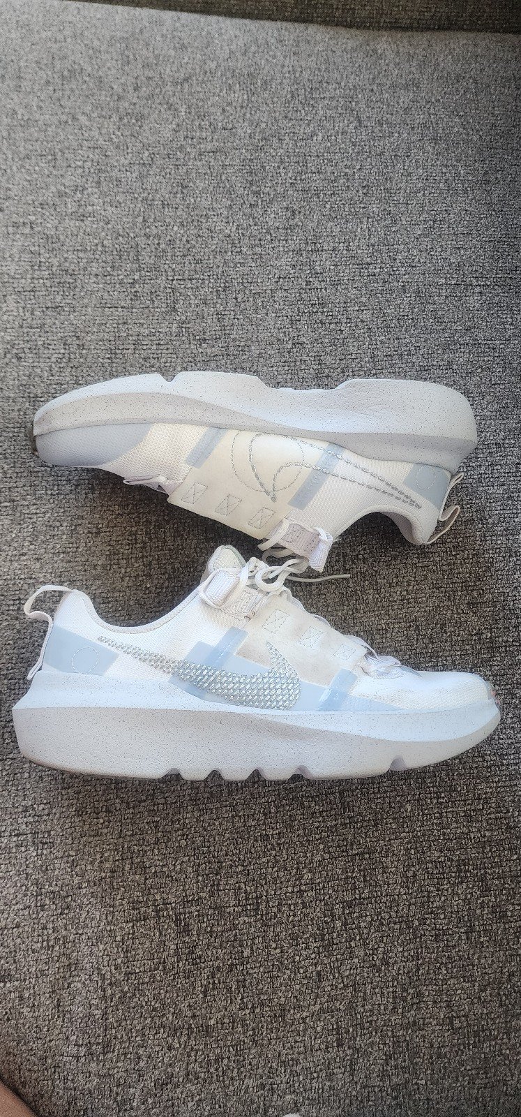 NikeNike unixed Crater Impact DB3551-102 White Running Shoes Sneakers Size 6Y