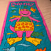 Barney Beach towel, purple dinosaur Vintage 1992 Vibrant Dino Snorkel fish ocean