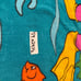 Barney Beach towel, purple dinosaur Vintage 1992 Vibrant Dino Snorkel fish ocean