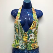 Vintage y2k Groovy retro halter top vest
