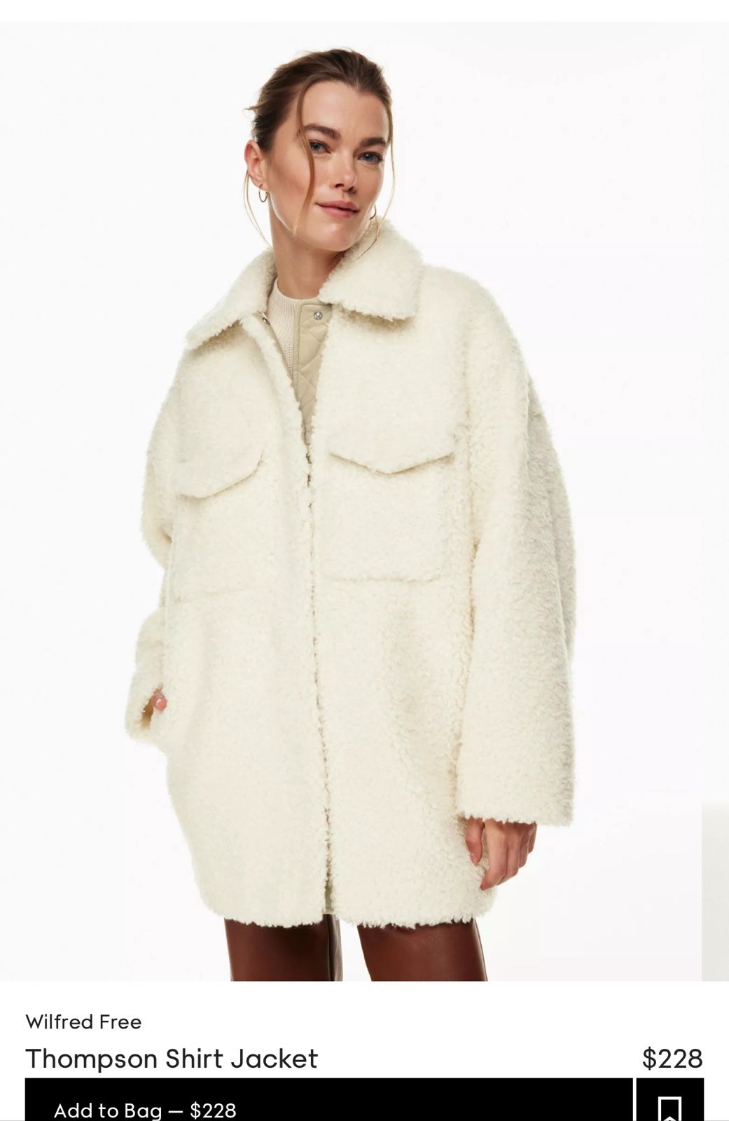 Brand New Aritzia Wildfred Free Thompson Shirt Jacket