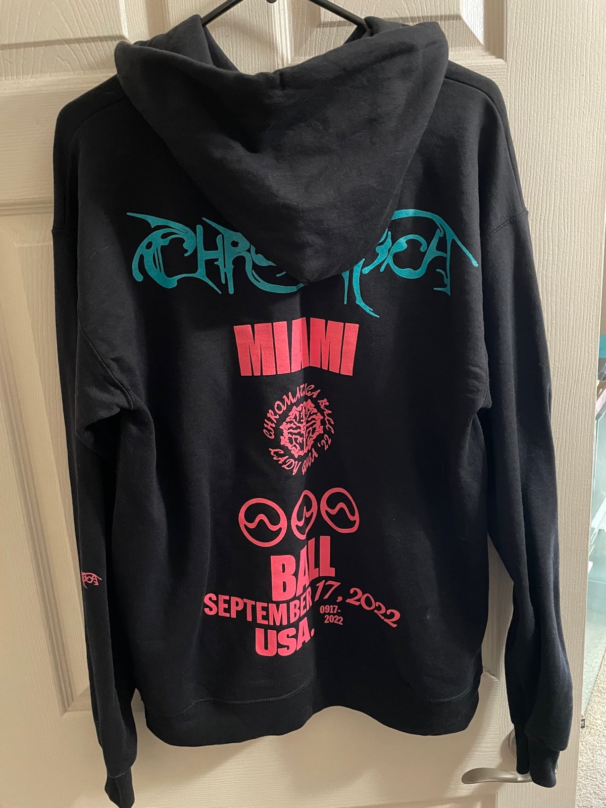 Lady Gaga Chromatica Ball Tour Merch Miami Hoodie Medium