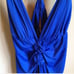 Black Halo Cobalt Blue Draped Halter Top Large NWT
