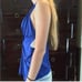 Black Halo Cobalt Blue Draped Halter Top Large NWT