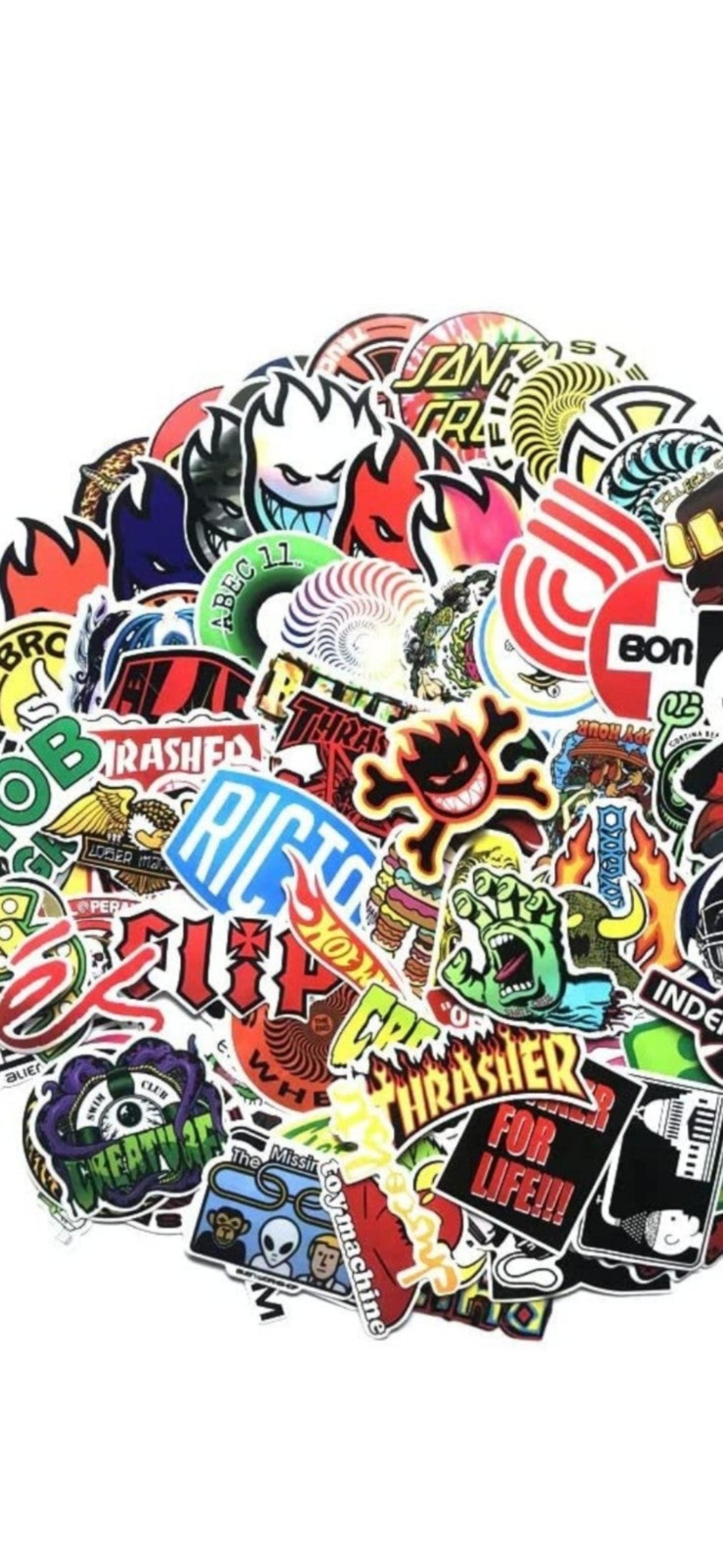 Skateboard Stickers | 100Pcs Skateboarding Stickers Pack Stickers for Suitcase