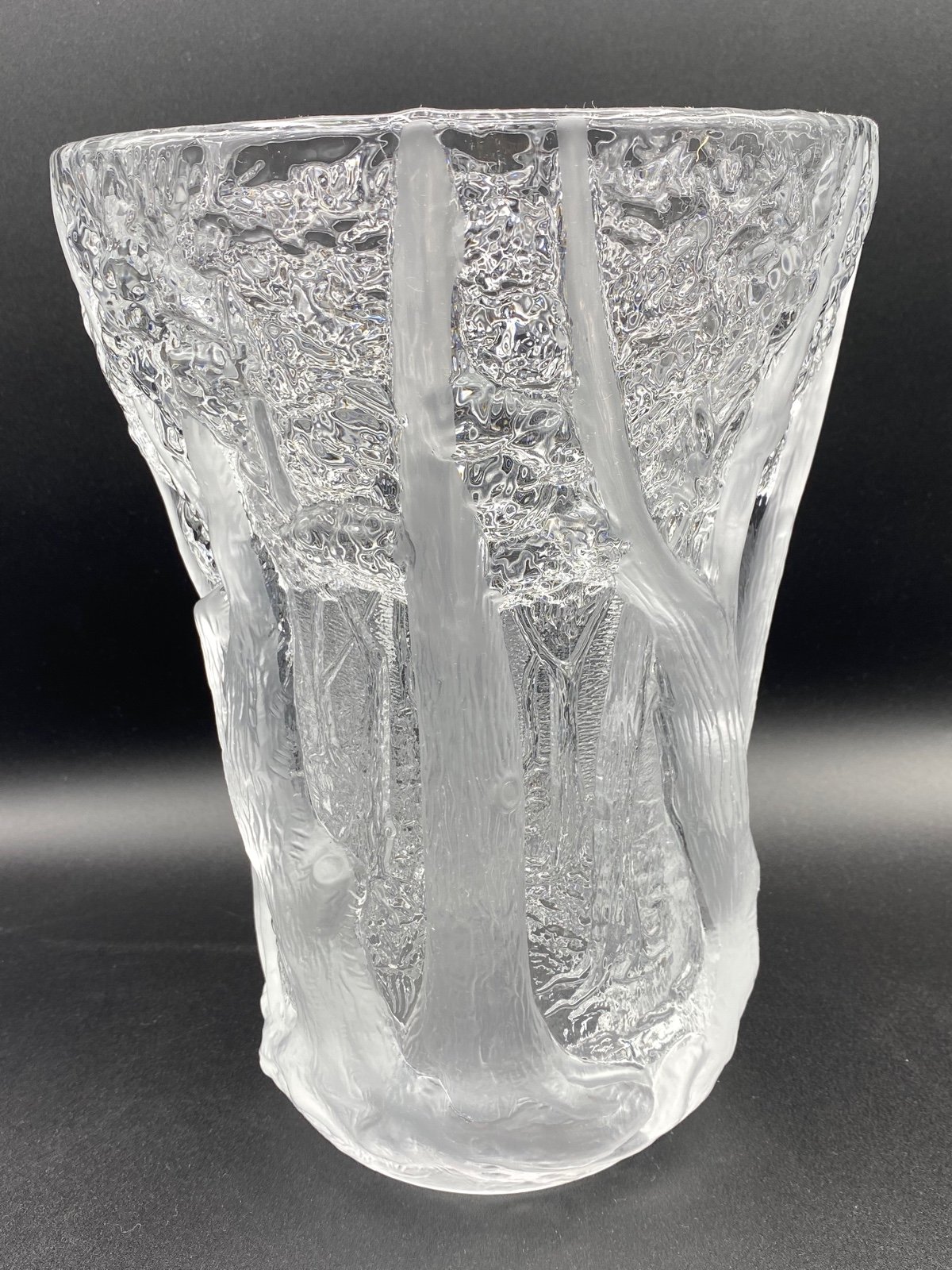 Art Deco Josef Inwald Dans La Foret Forest Trees Art Glass Vase