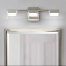 Home Decorators Vicino 3-Light Brushed Nickel Integrated LED Vanity Light Bar