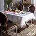 Grey Rectangular Lace Fabric Tablecloth with Macrame Border Embroidered Kitchen
