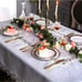 Grey Rectangular Lace Fabric Tablecloth with Macrame Border Embroidered Kitchen