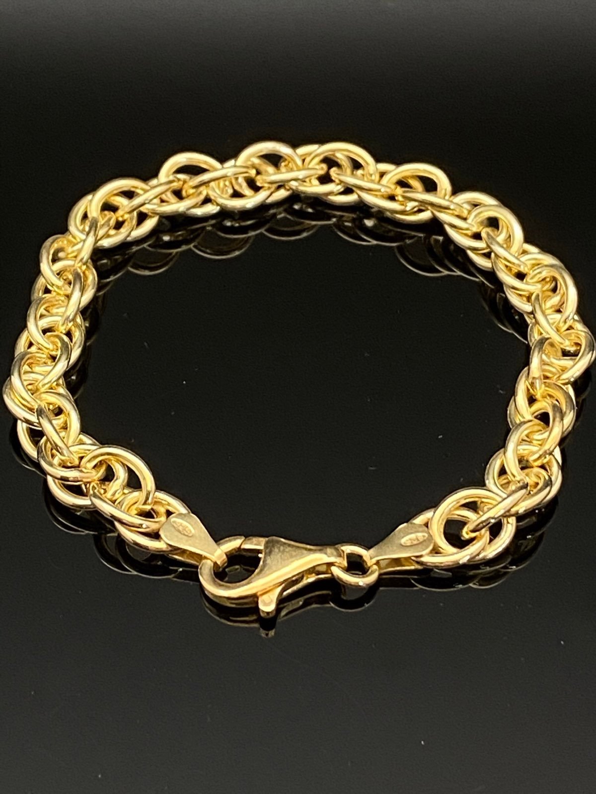 18K GK GOLD OVER SILVER BRACELET
