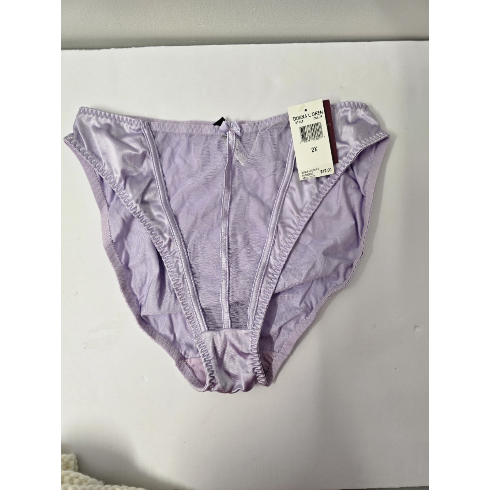 Donna L'OREN 2X PURPLE LACE FRONT PANTIES Nylon