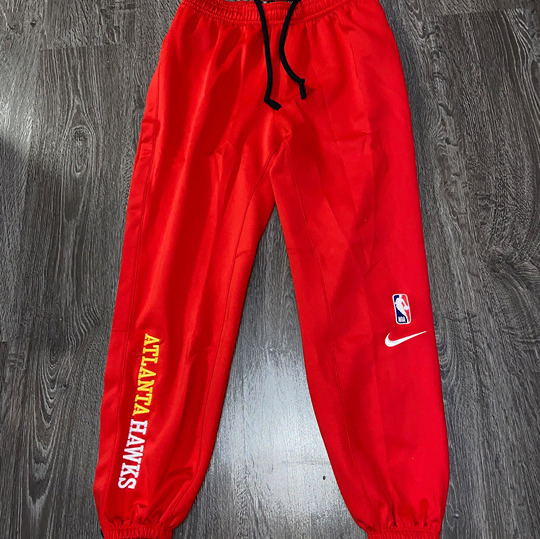 Nike NBA Atlanta Hawks Team Issue Rip Away Snap Warm Up Pants L CN4796-657