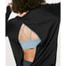 Lululemon Still At Ease Black Cashmere Knit Open Back Pullover Sweater 10 EUC