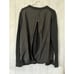 Lululemon Still At Ease Black Cashmere Knit Open Back Pullover Sweater 10 EUC