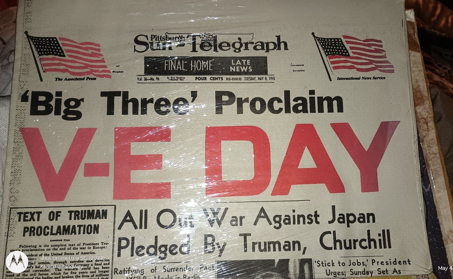 V-E- DAY NEWS