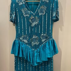 Vintage 80s beaded and sequin dress