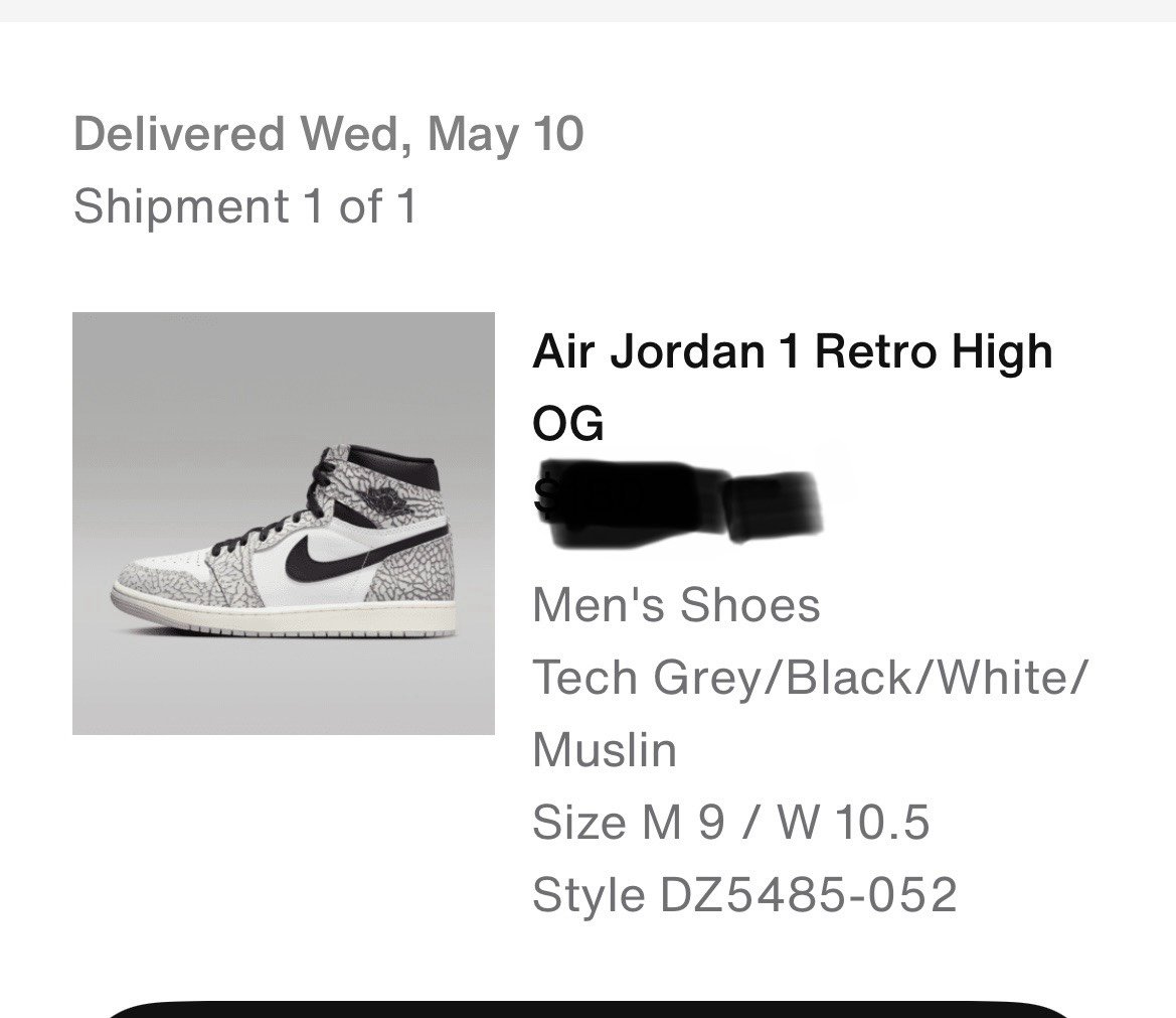 Nike Air Jordan 1 Retro High OG Men’s Sz 9(Unopened)