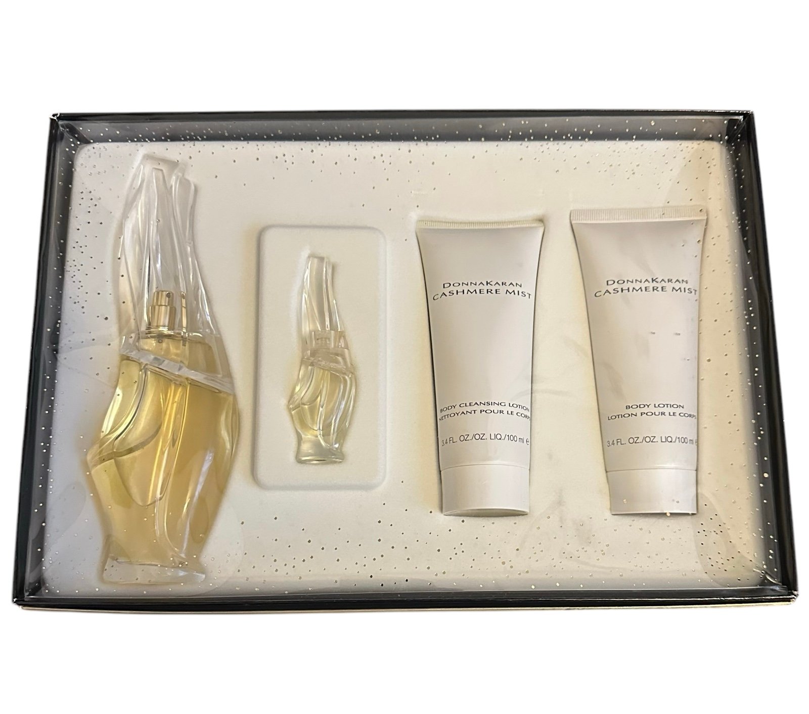 Cashmere Mist By Donna Karen 4PCE GIFT SET 3.4 OZ EAU DE PARFUM SPRAY