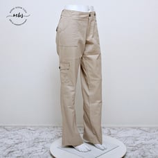 NWT Carhartt Women's Mid Rise Cotton Wide Leg Cargo Pants in Cream