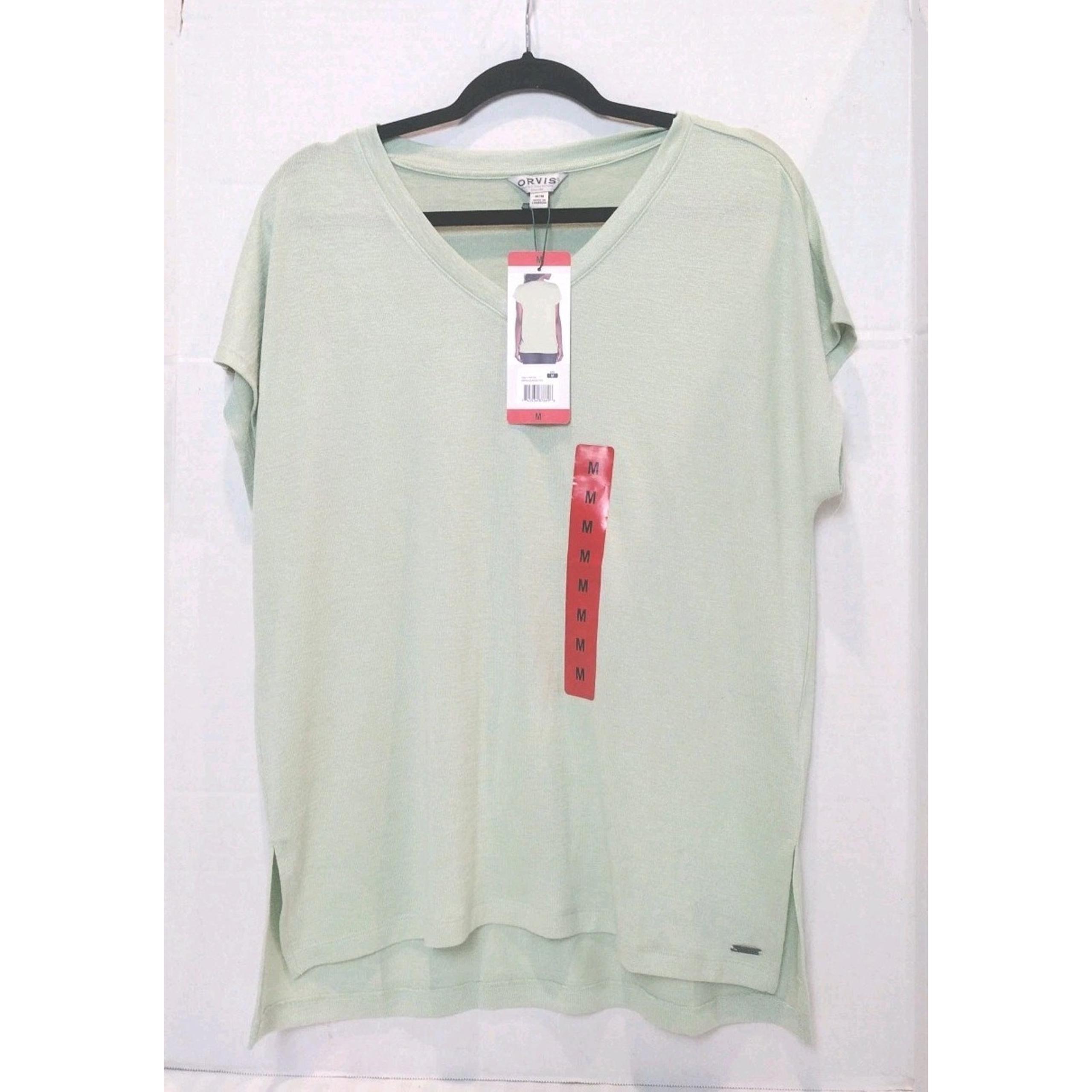 NEW Women's Orvis V-Neck Tunic Top Size Medium Lt. Green