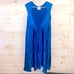 SCHONE Maternity Women’s Blue Silk Open Front Photoshoot Dress Size M