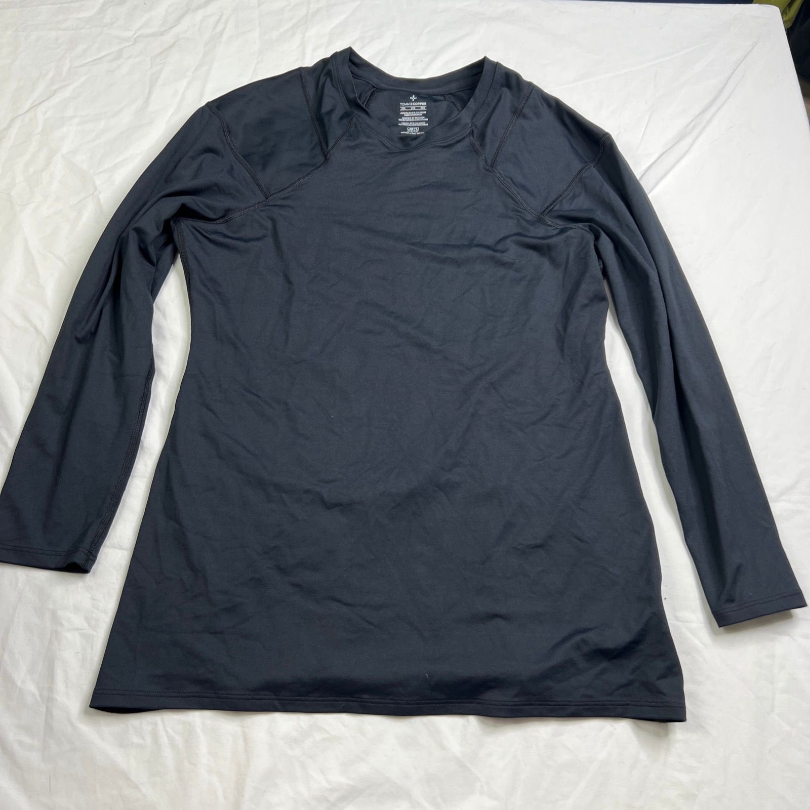 Tommie Copper Crew Neck Black Men’s Compression Long Sleeve Top Size 2xL A030823