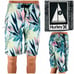 Hurley Phantom Board Shorts Men's Size 30 Nautical Map Tropical Print JF EUC