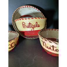 VTG Anchor Hocking Set of 4 Snack Bowls Rafia. MCM