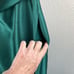 Alfred Sung Hunter Green One-Shoulder Satin Twill A-Line Maxi Gown Size 16 NWT