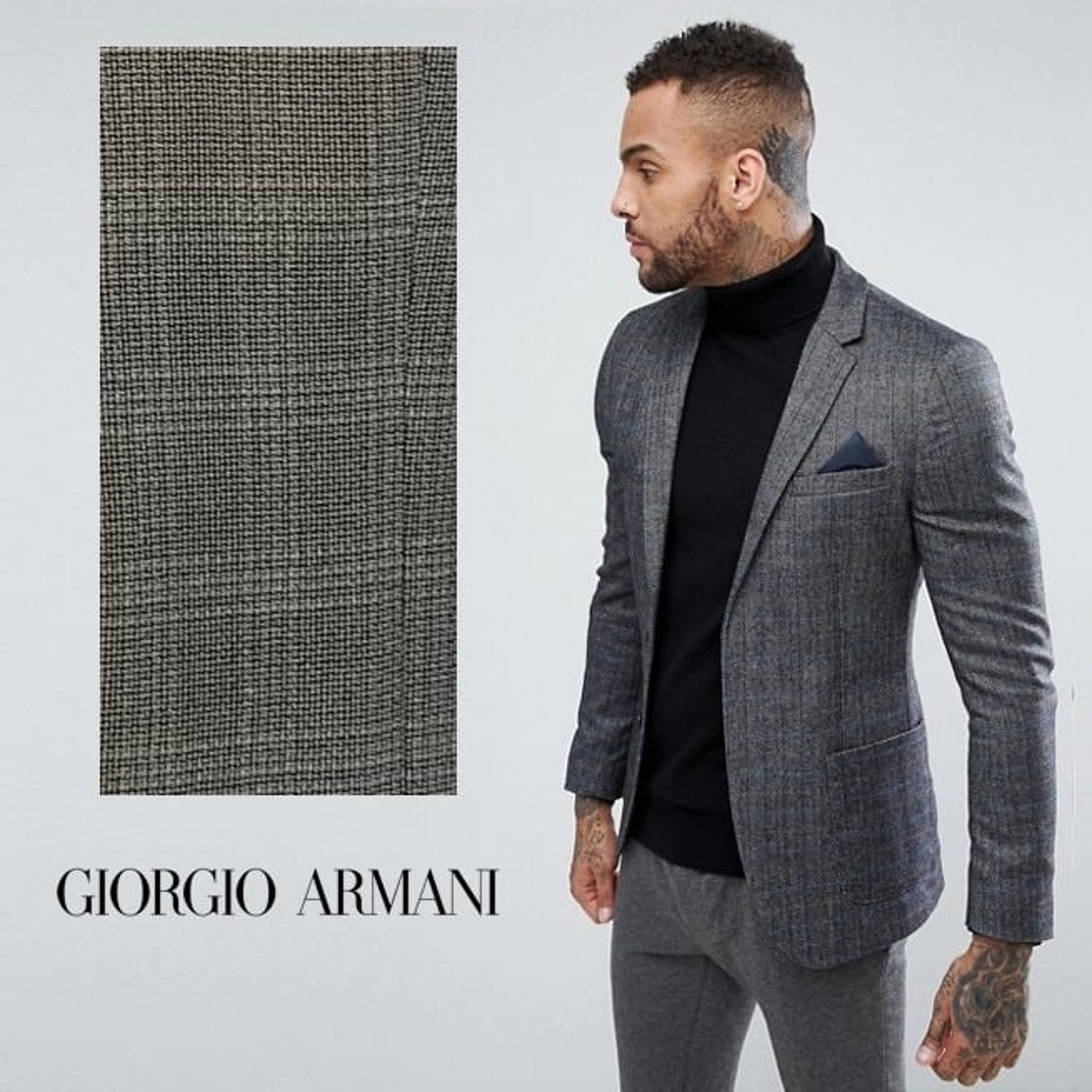 Armani Plaid 3 Button Blazer 43R