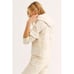 NWT Free People Piper Pullover Eyelet Lace Hoodie Sweatshirt Ecru Ivory X Small