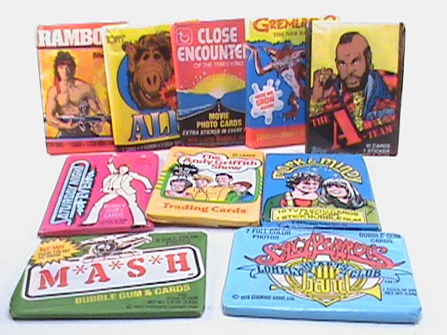 Vintage NOS 10-Pack Collection Of TOPPS Trading Cards